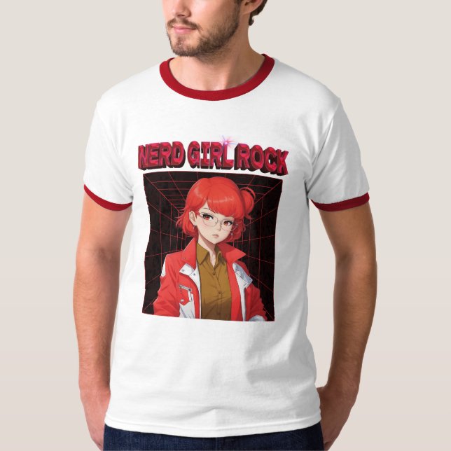 Camiseta Chica de Rock Nerd (Anverso)
