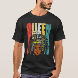 Camiseta Chica de ropa afroamericana de negro