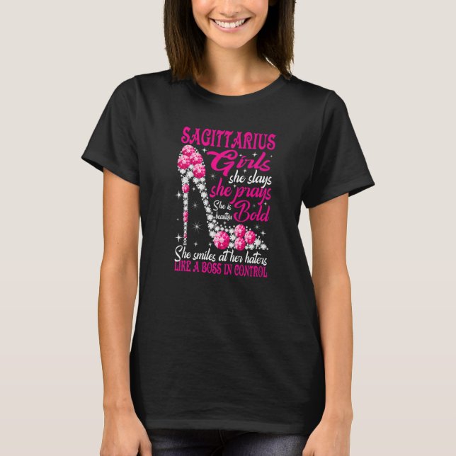 Camiseta Chica de Sagittarius como un jefe en la basura de  (Anverso)