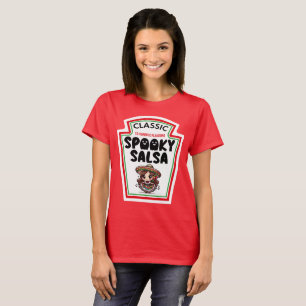 Camiseta Chica de salsa espeluznante pareja de baile románt