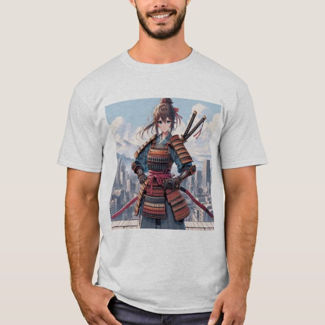 Camiseta Chica de Samurai: Fila de honor (Anverso)