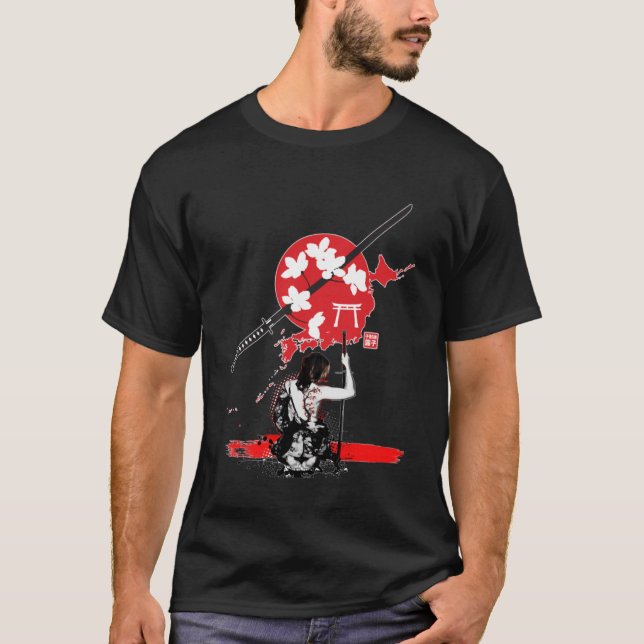 Camiseta Chica de Samurai guerrero bushido código de espada (Anverso)