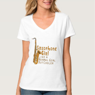 Camiseta Chica de Saxofón Como una Chica Normal Pero Más Gu