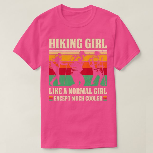 Camiseta Chica de senderismo Chica de excursión (Diseño del anverso)