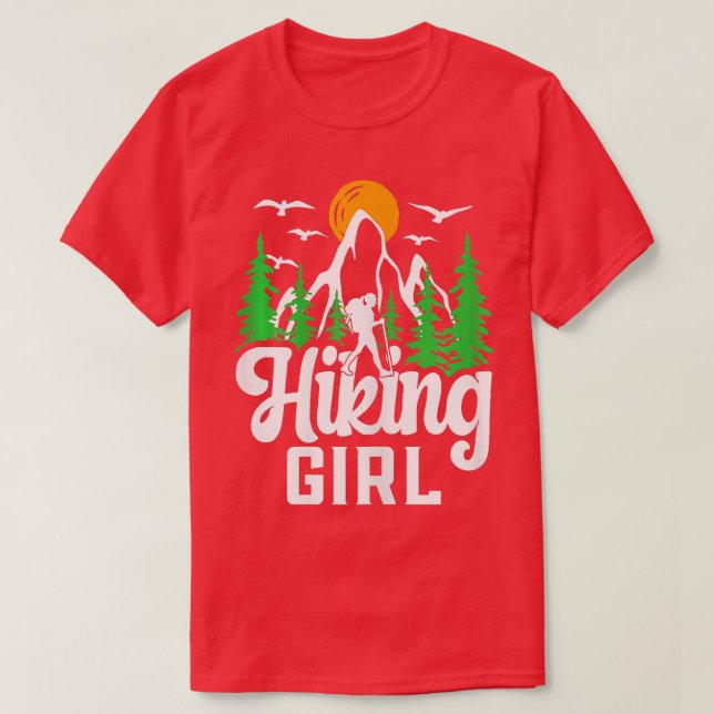 Camiseta Chica de senderismo por la naturaleza (Diseño del anverso)