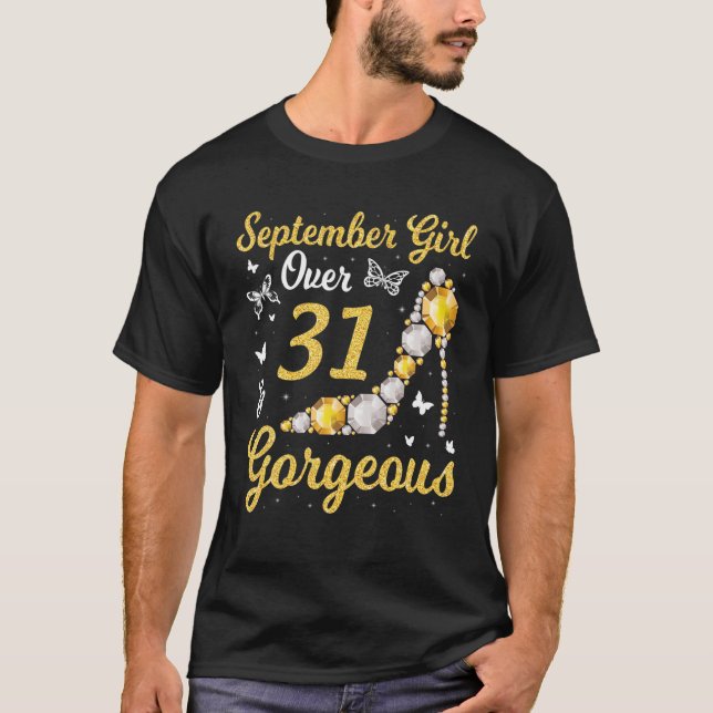 Camiseta Chica De Septiembre De Más De 31 Años Y Magnífico  (Anverso)