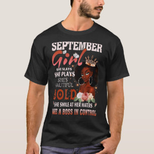 Camiseta Chica De Septiembre, Paga Por El Bello Cumpleaños