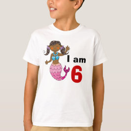 Camiseta chica de sirena de 6 años