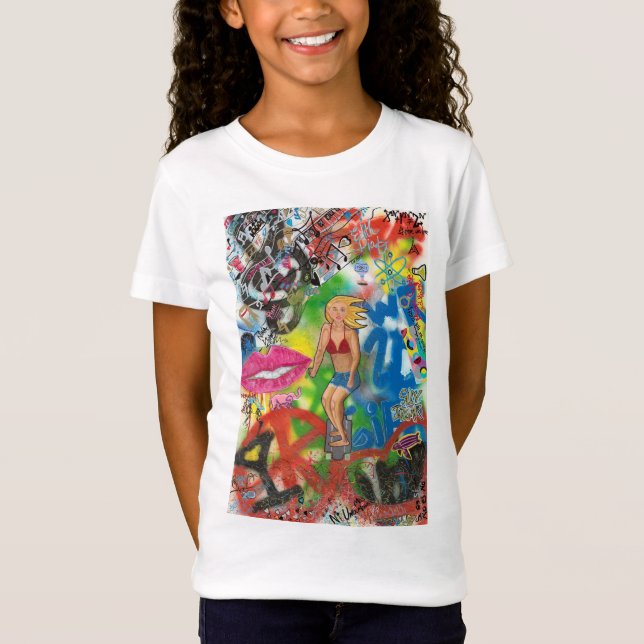 Camiseta Chica de skateboard (Anverso)