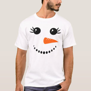 Camiseta Chica De Snowman Para Chicas Navidades Invierno