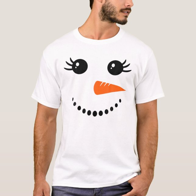 Camiseta Chica De Snowman Para Chicas Navidades Invierno (Anverso)