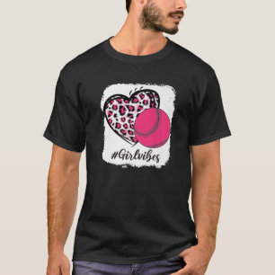 Camiseta Chica De Softball Con Bleached Vibes Leopard Leopa