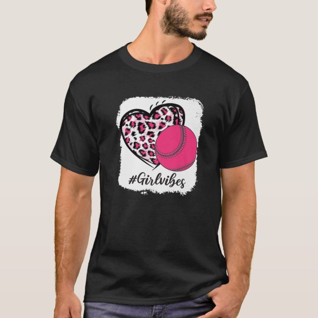 Camiseta Chica De Softball Con Bleached Vibes Leopard Leopa (Anverso)