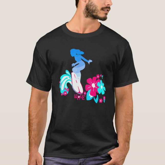Camiseta Chica de surf de Chica ondulado (Anverso)