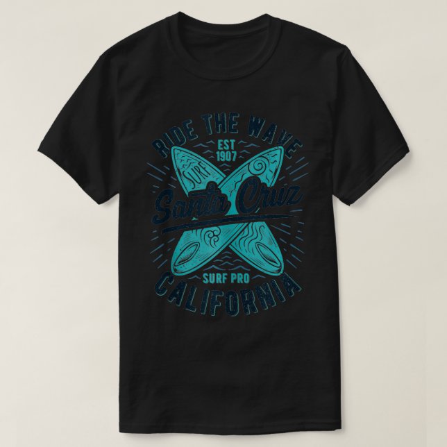 Camiseta Chica De Surf De Verano De Onda (Diseño del anverso)