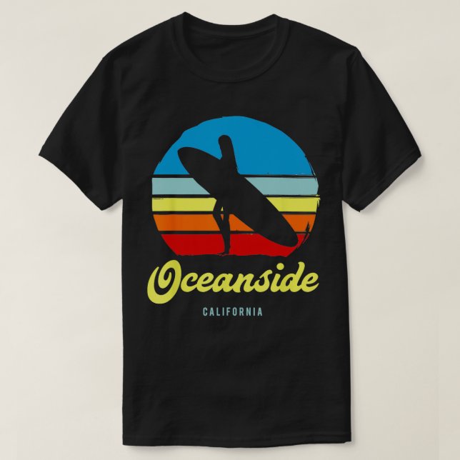 Camiseta Chica de Surf Oceanside California (Diseño del anverso)
