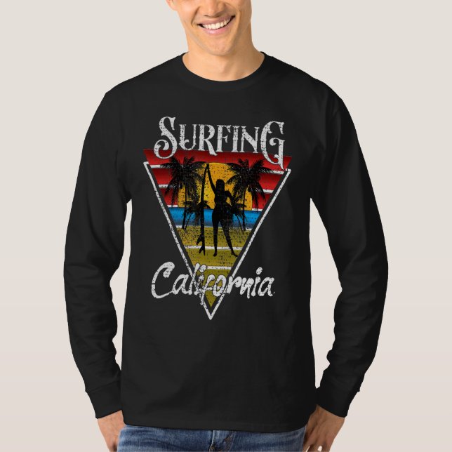 Camiseta Chica de Surfing California Bebidas Surf Cali Beac (Anverso)