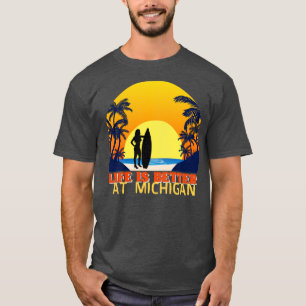 Camiseta Chica de Surfing en Michigan