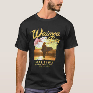Camiseta Chica de tabla de surf de Waimea Bay Hawaii Surfis