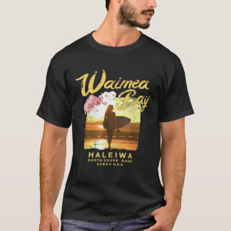 Camiseta Chica de tabla de surf de Waimea Bay Hawaii Surfis