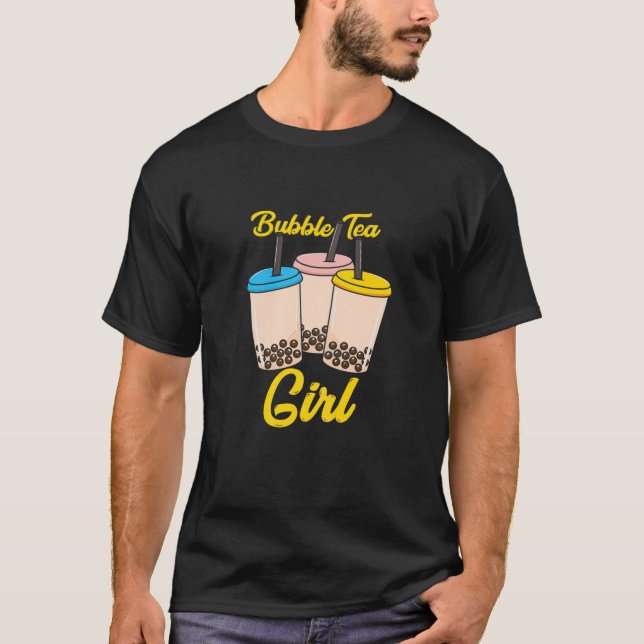 Camiseta Chica de té de burbuja de Boba (Anverso)