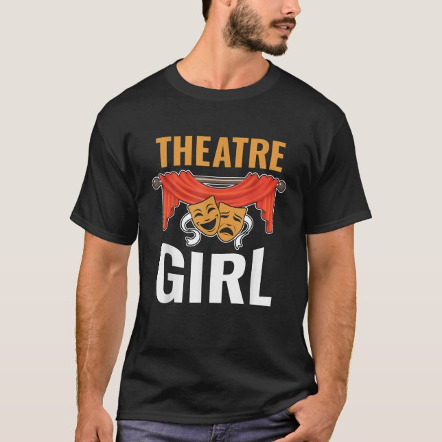 Camiseta Chica de teatro mascarilla a actriz de teatro musi (Anverso)