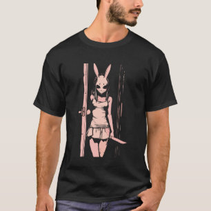 Camiseta Chica de terror máscara de conejo slasher anime al