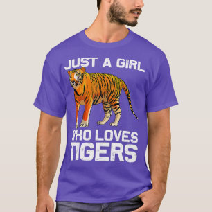 Camiseta Chica de tigres divertida diseña niños mujeres amo