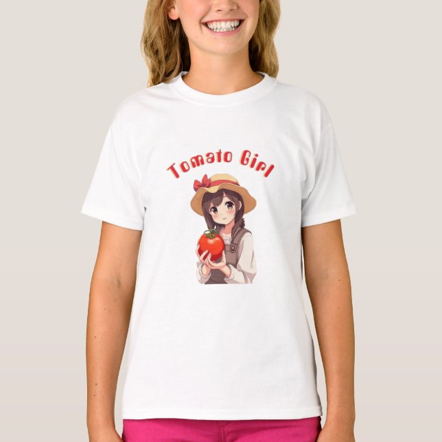 Camiseta Chica de tomate (Anverso)