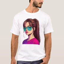 Chica de tonos turquesa Arte