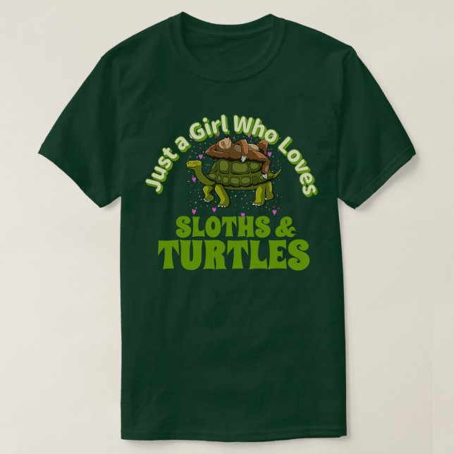 Camiseta Chica de tortuga espumosa que ama (Diseño del anverso)