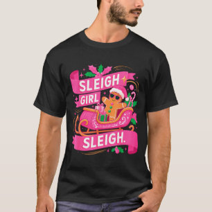 Camiseta Chica de Trineo de Pan de Jengibre Nk Divertido Na