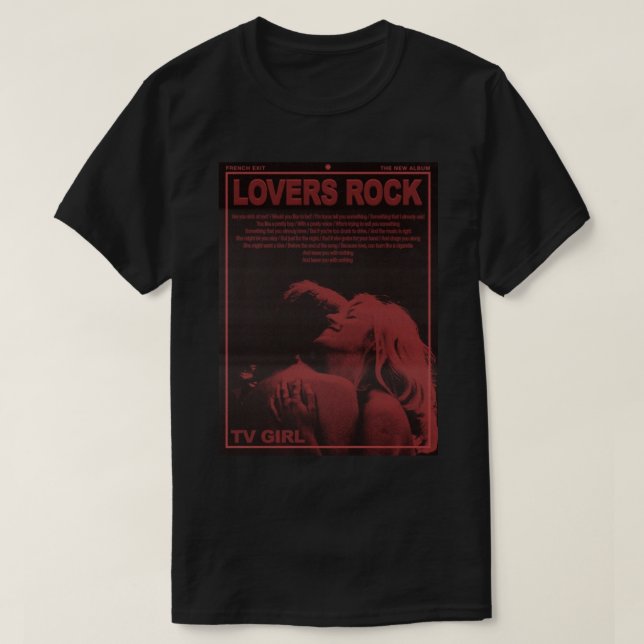 Camiseta CHICA de TV adora a Poster de rock1 (Diseño del anverso)