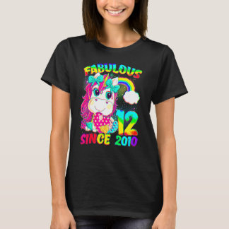 Camiseta chica de Unicornio de 12 años Fabulous S