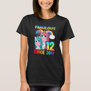 Camiseta chica de Unicornio de 12 años Fabulous S