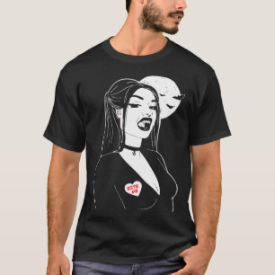 Camiseta Chica de vampiros Bite Me Desing Tee Beauty Vamp
