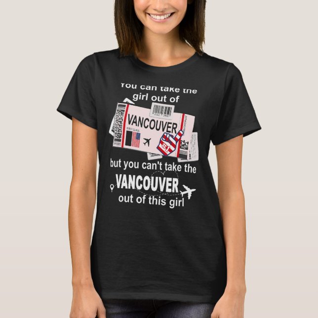 Camiseta Chica de Vancouver Boarding Pass Vancouver (Anverso)
