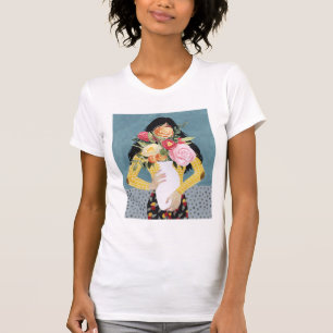 Camiseta Chica de vara de flores