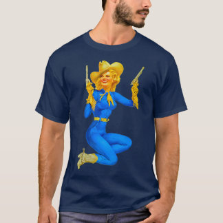 Camiseta Chica de venado retro de vaca occidental
