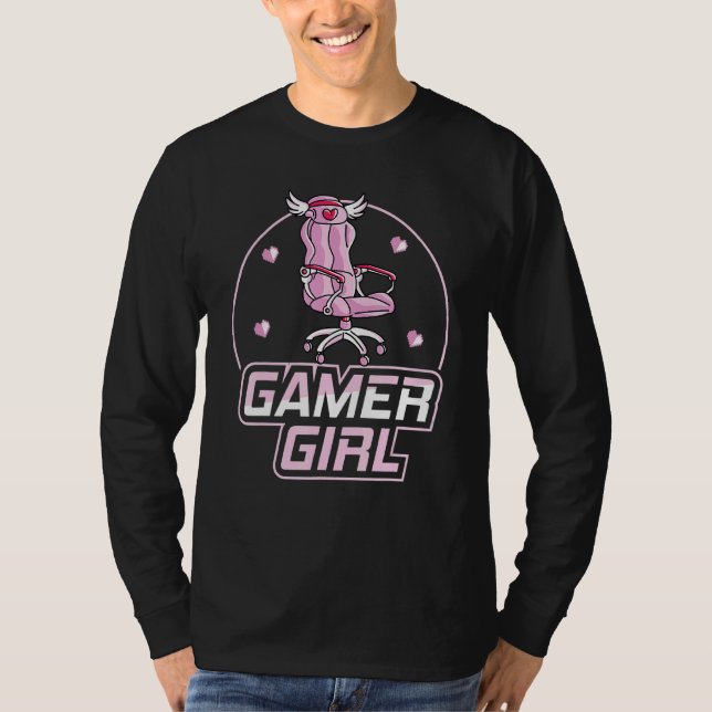 Camiseta Chica de videojuegos para la silla de juegos (Anverso)
