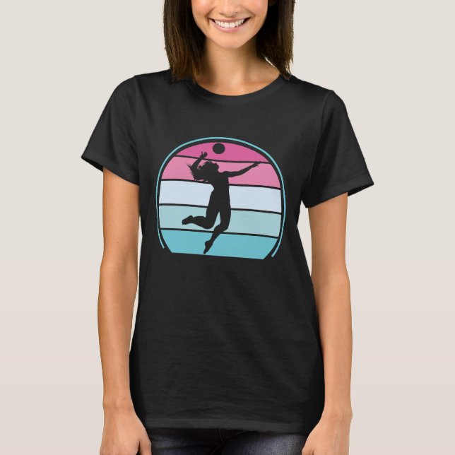 Camiseta Chica de voleibol Retro Vintage (Anverso)