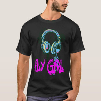 Camiseta Chica de vuelo 8090 B Chica Escuela vieja Hip Hop