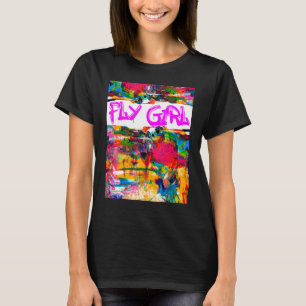 Camiseta Chica de vuelo 8090 B Chica Escuela vieja Hip Hop 
