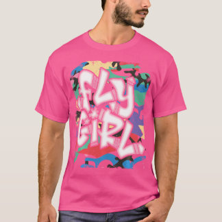 Camiseta Chica De Vuelo 80S Escuela De Ochenta 90S Camo B-C
