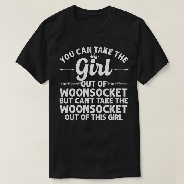 Camiseta Chica De WOONSOCKET RHODE ISLAND Regalo Gracioso (Diseño del anverso)