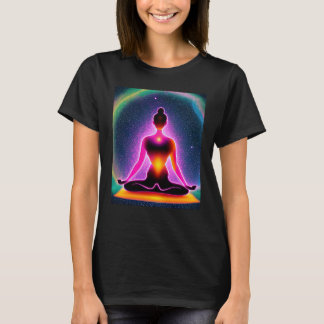 Camiseta Chica de yoga Chakra de meditación de saludo al so