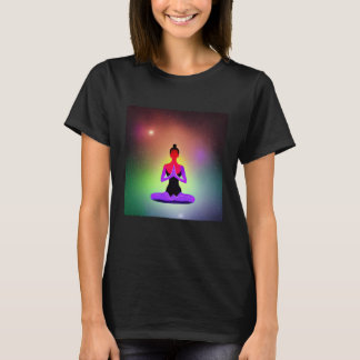 Camiseta Chica de yoga Chakra de meditación Saludo al sol f