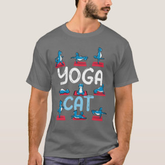 Camiseta Chica de yoga gato meditación animal Zen Namaste