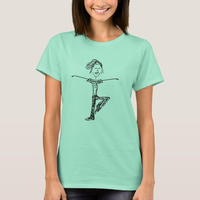 Camiseta Chica de yoga | Negro (Anverso)