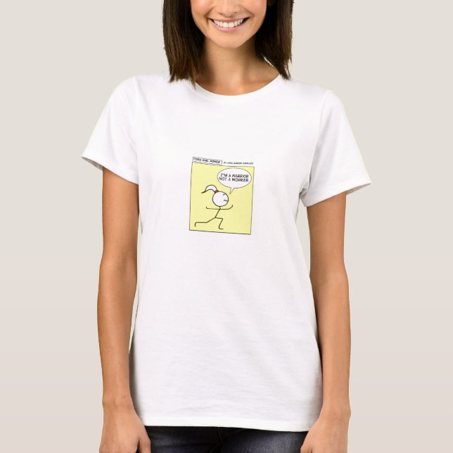 Camiseta Chica de yoga Poder "pose guerrera" (Anverso)